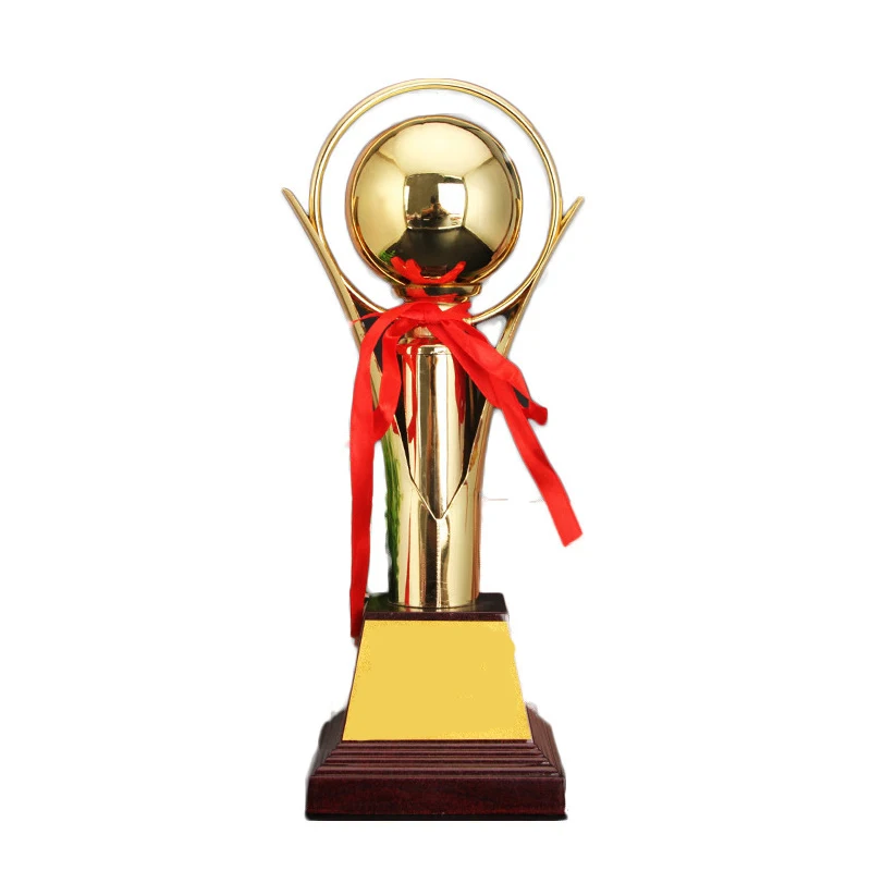 soccer Metal Trophy Gold-plated Crafts Trophy Creative Souvenir Cup Sports Competition Awards Academy Printable Customizable