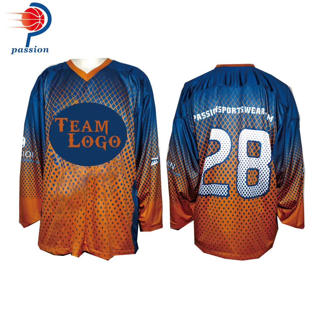 

Custom Hockey Ice Hockey Jersey Breathable & Durable Youth & Adult Sizes Team Colors Available