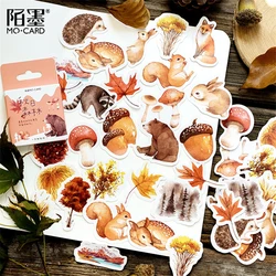 46 Pcs/box Autumn Forest Party Adhesive Diy Stickers Decorative Album Diary Stick Label Decor Stationery Stickers