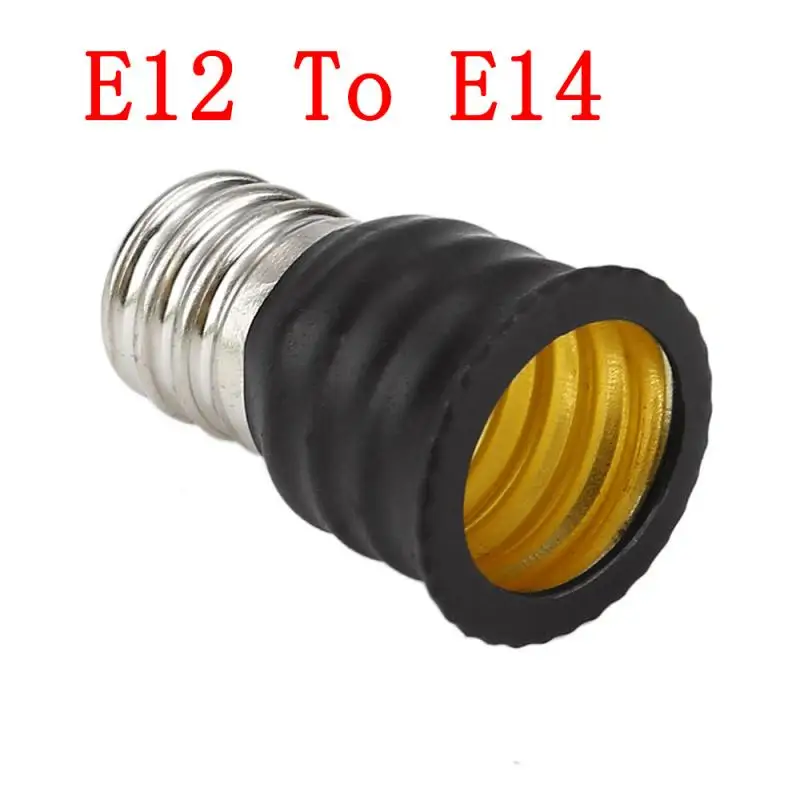 E12 To E14 Socket LED Lamp Adapter Light Bulb Base Converter Screw Bulb Holder Copper Plated Nickel Lamp Socket Changer Adater