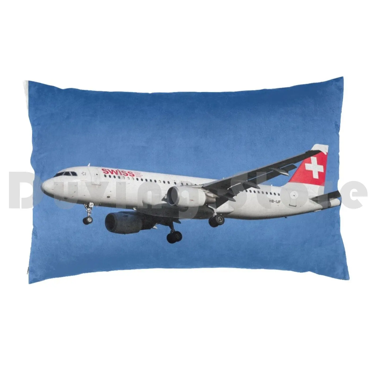 Swiss Airbus A320-214 Pillow Case DIY 50*70 Swiss Swiss Air Swiss Airbus Swiss Airbus A320 Airbus A320 A320 Swiss Jet