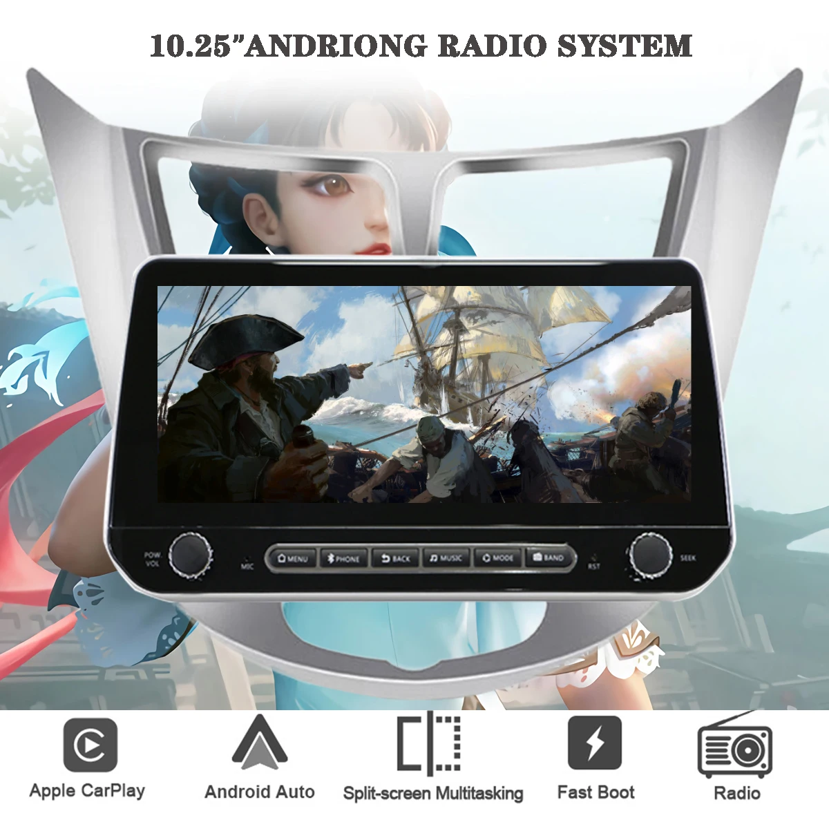 Autoradio Multimedia Video DVD-Player Navigation GPS-Monitor Android 13 8 256g für Hyundai Solaris Akzent Verna Stereo