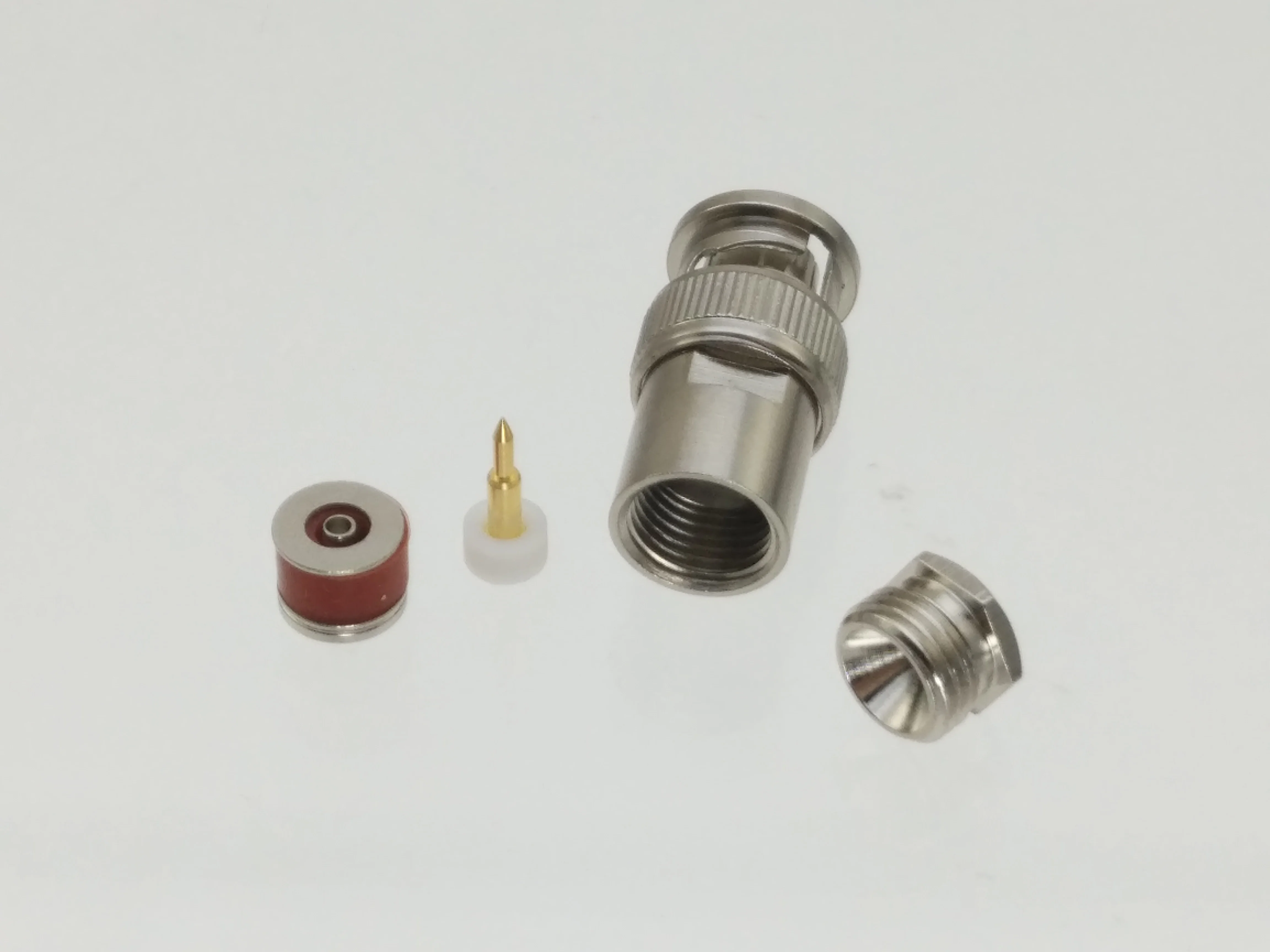 Connector BNC male plug clamp RG174 RG316 LMR100 cable straight