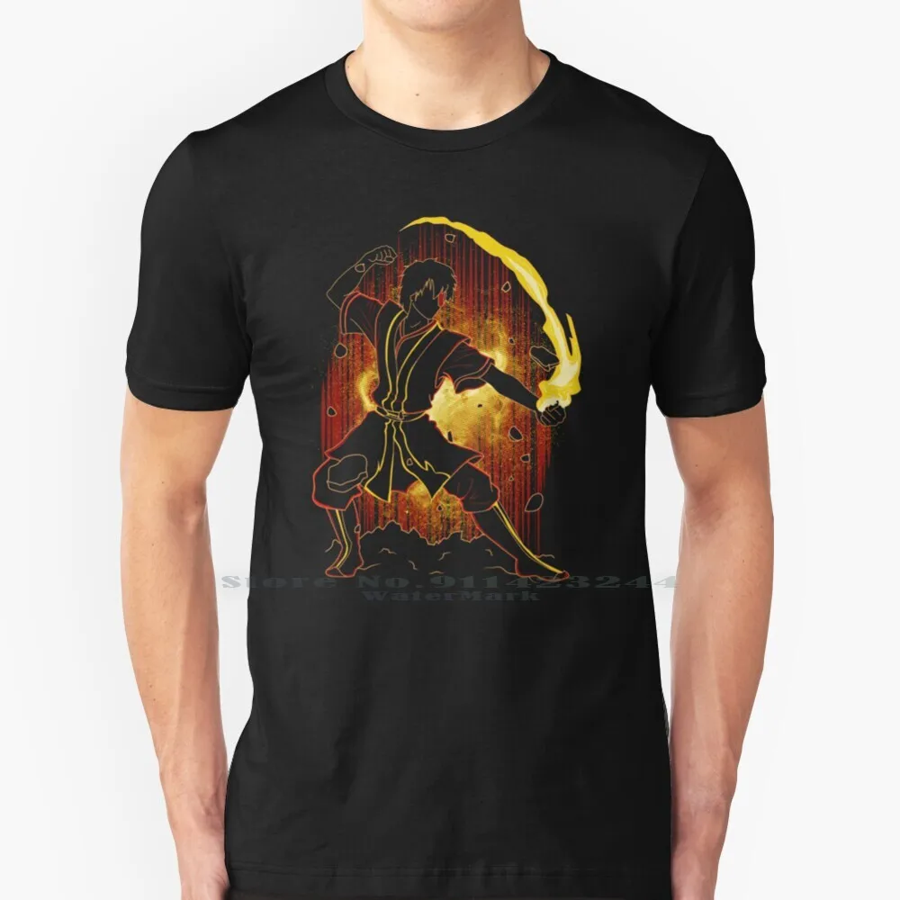 Shadow Of The Firebender 100% Cotton T Shirt Aang The Last Airbender Zuko Toph Korra Cartoon Anime Tv Colors Trendy Bestseller