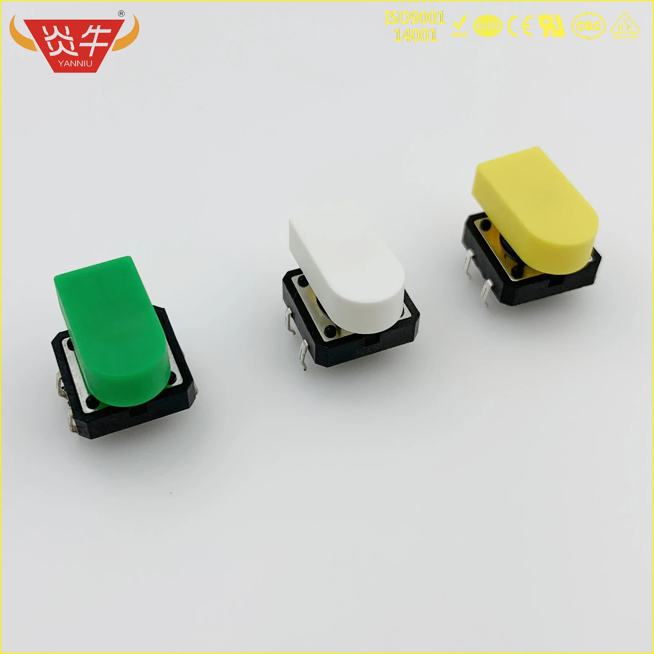 

50Pcs Mico Tact Switch Square Head Key cap whit for 12*12 12x12 B3F switchat YN135