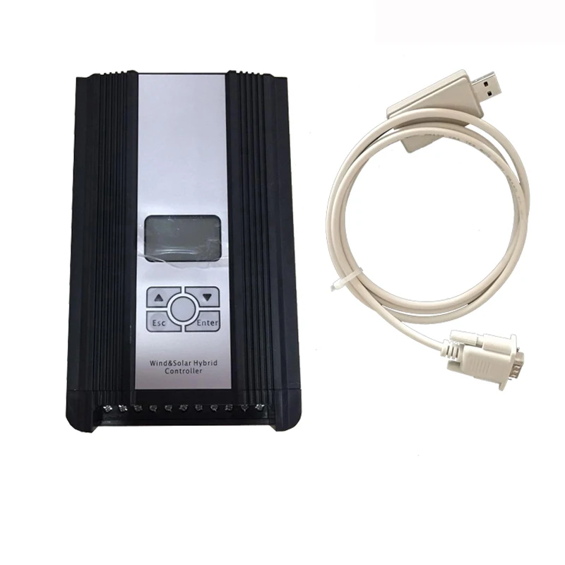 Wind turbine solar panel 1000W 48V wind solar hybrid MPPT (boost model) charger controller with LCD display, RS232 communication