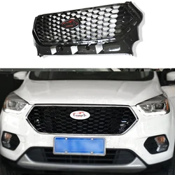 For Kuga Grill Mesh For Escape Kuga 2015 2016 2017 Modified Front Bumper Grilles Trims Cover Bumper Upper Racing Grills