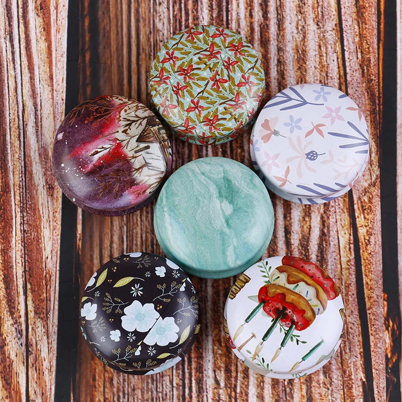 Medicine Tablet Capsule Box Container Storage Travel Mini Tin Box Tablet Box Portable Metal Round Pill Box Drug Holder Random