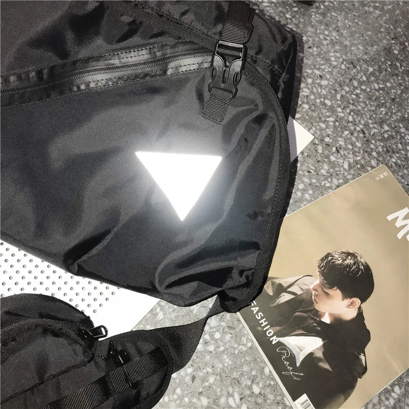 Harajuku brand function shoulder bag casual tooling backpack hip-hop messenger bag for men and women designer handbags