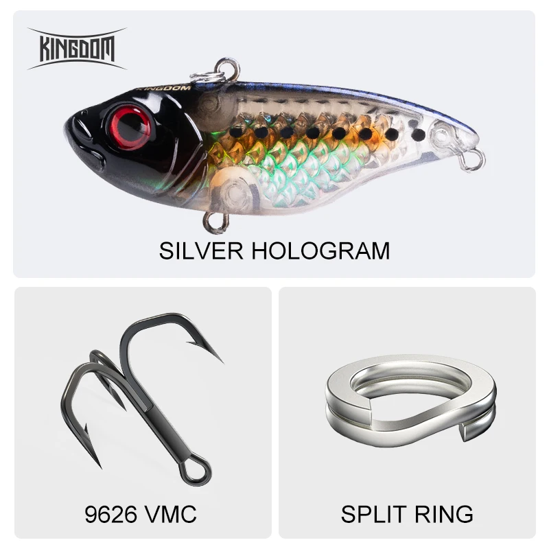 Kingdom VIB Fishing Lures Sinking Vibration Artificial Hard Baits 50mm 65mm Crankbaits Winter Ice Salt Fishing Tackle Wobblers