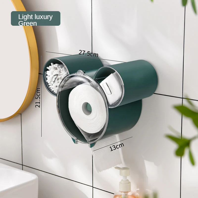 

Toilet Tissue Box Punch-Free Toilet Paper Holder Cleaning Towel Storage Rack Wall Hanging Face Cloth Storage Box Bathroom