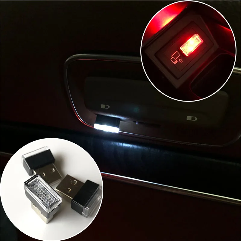 1 Pcs Car USB LED Atmosphere Decorative Lights For Volvo S40 S60 S80 S90 S40 XC60 XC90 V40 V60 V90 C30 XC40 XC70 V70