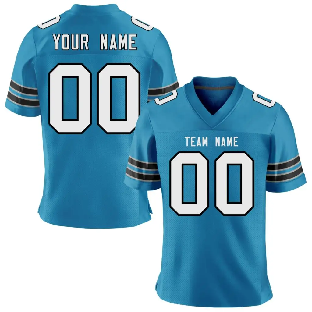 Fashion Football Jersey Custom Full Sublimation Your Team Name/Number Mesh Breathable V-neck Uniform for Men/Women/Kids Big size