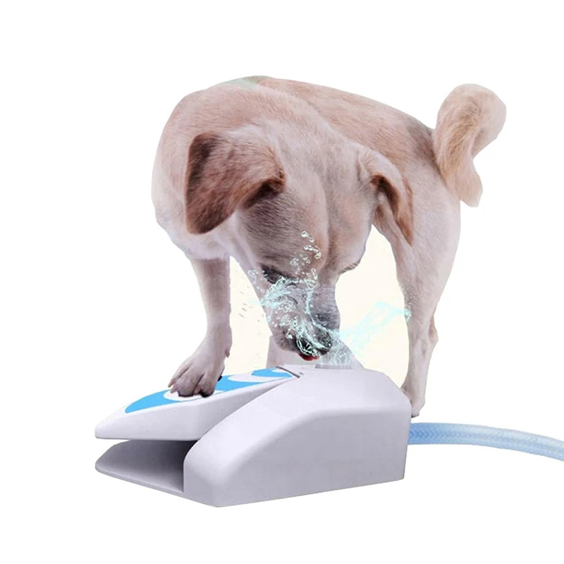 

PET Dog Outdoor Water Feeder Water Fountain Cat Dog Step Spray Foot Pedal Automatic Drinking Dispenser High Capacity Drinking