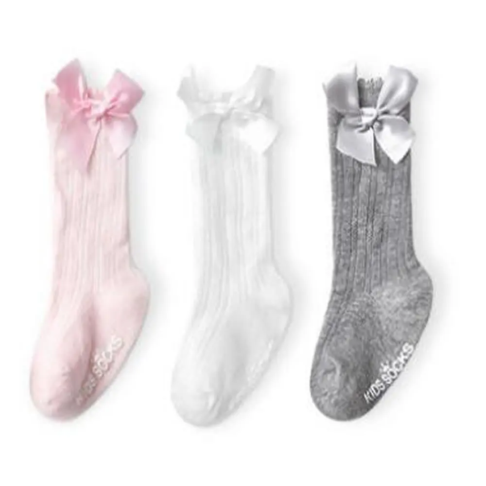 Baby Socks Girls Knee High Bow Stocking Girl Sweet Baby Stockings Long Tube Leg Warm Kids Children Boot Sock