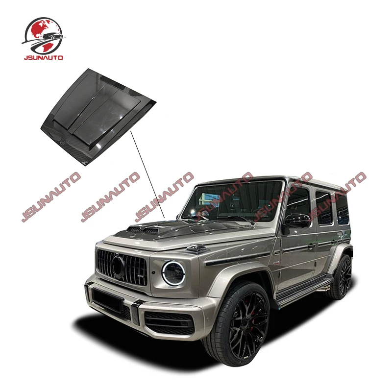 

High Quality Carbon Fiber B Style Body Kit For Benz-G Class W464 G350 G500 G63 2019 Engine Hood Cover Upgrade Front Bonnet