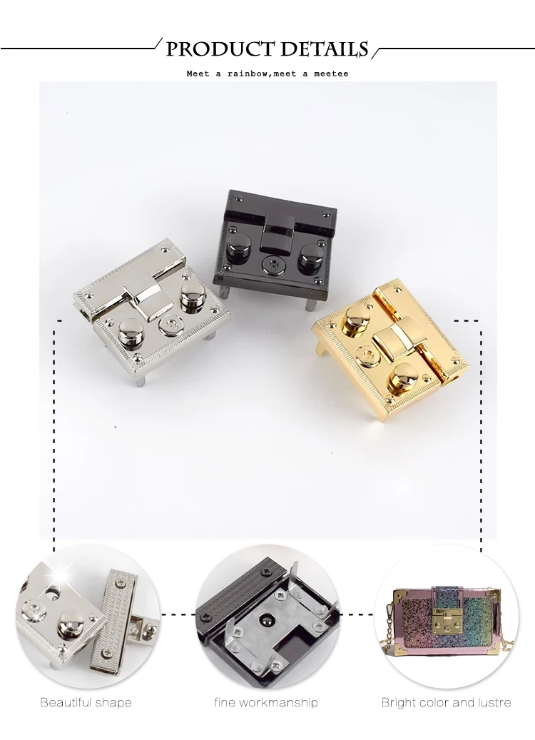 2/5Pcs Deepeel 40X45mm Metal Snap Lock Handbag Clasps Closure Buckle DIY Purse Twist Turn Locks Bags Replacement Accessories