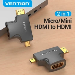 Vention Micro HDMI Adapter 1080P Micro Mini HDMI złącze męskie do żeńskiego do projektora kamera TV Mini konwerter zgodny z HDMI