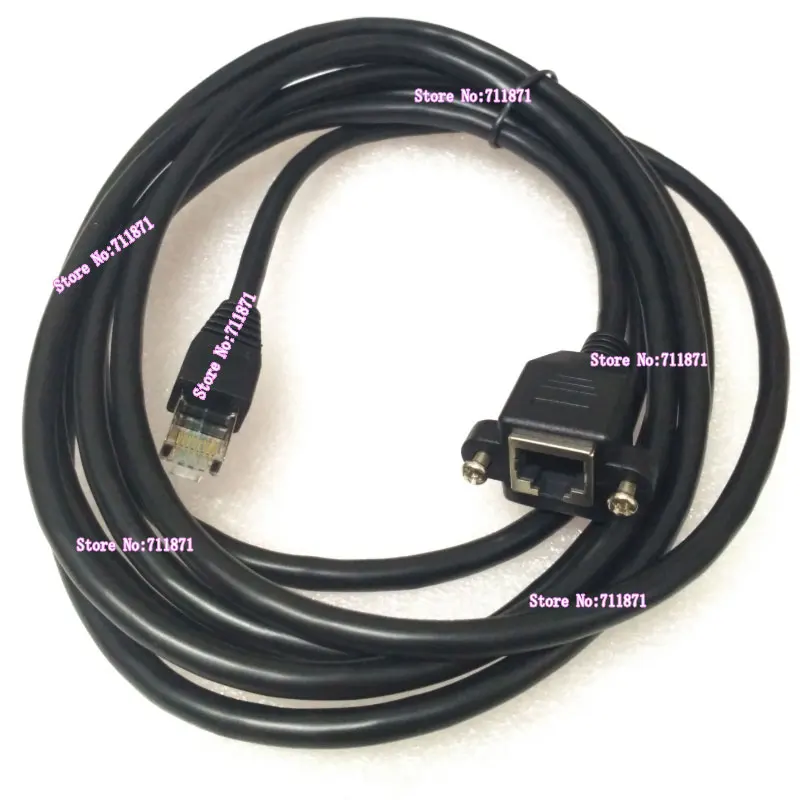 Tembaga Murni Sekrup Jaringan Tetap RJ45 Kabel Ekstensi 300 Cm CAT 6 8P Pria Wanita Jaringan Ethernet Memperpanjang Garis kabel Rj45 Ethernet