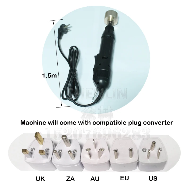 ماكينة السد الكهربائية مفك البراغي الأسود كابر 10-50 مللي متر أداة شد الغطاء 5-30 كجم/fcm ، زجاجة ختم الآلات SHENLIN