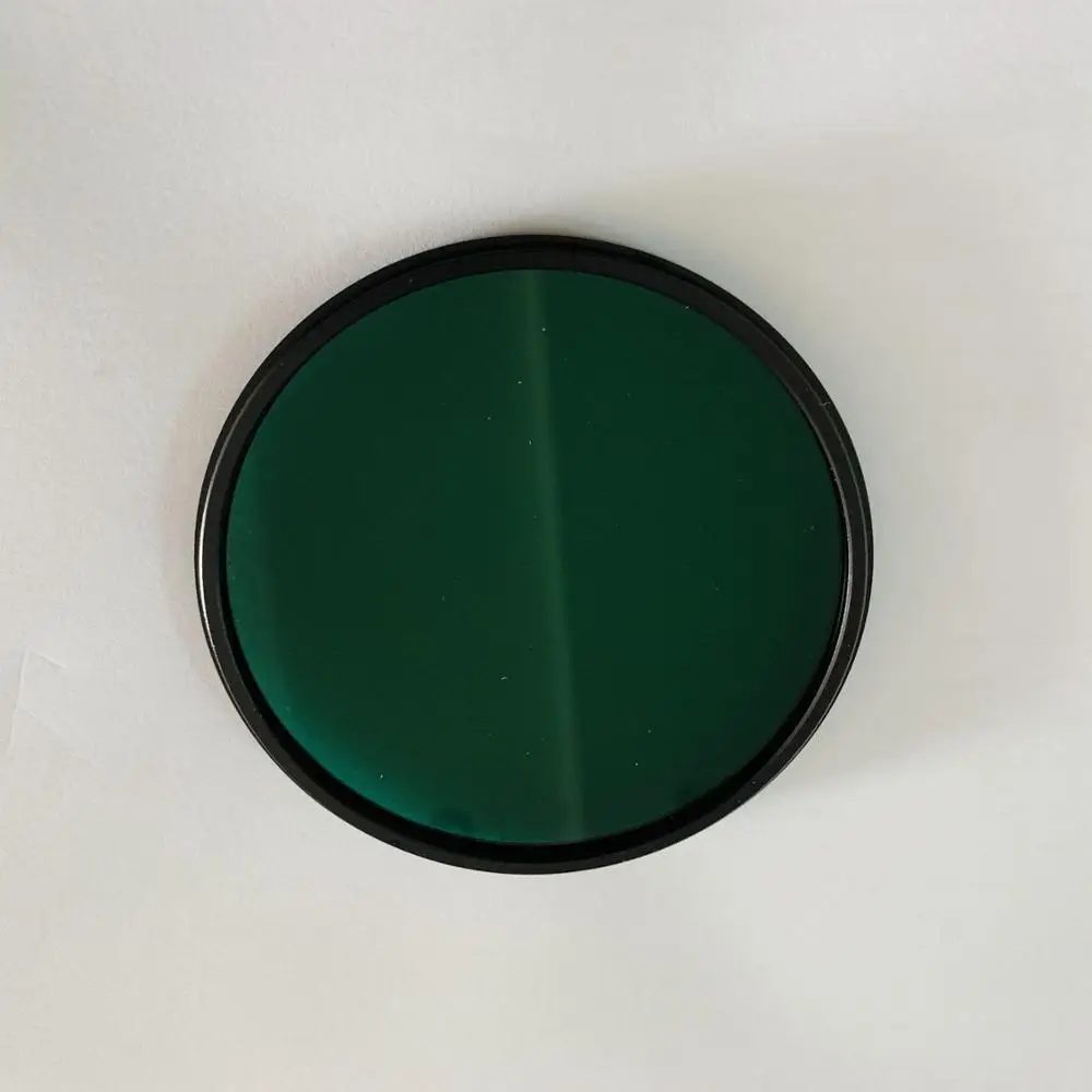 size diameter 82mm with metal frame ring green optical color filter glass LB4