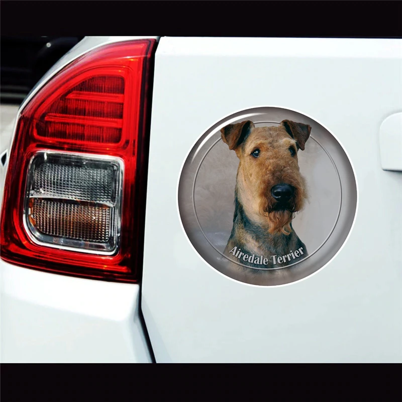 S62102# Airedale Terrier Self-adhesive Decal Car Sticker Waterproof Auto Decors on Bumper Rear Window Laptop Choose Size