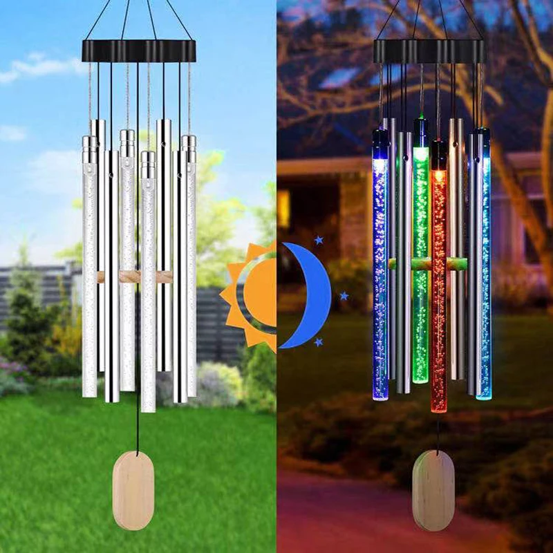 Imagem -05 - Lâmpada de Bulbo de Vento Solar Lâmpada Rgb Que Muda de Cor Borboleta Libélula Sino Cordão de Led Decoração de Paisagem Varanda