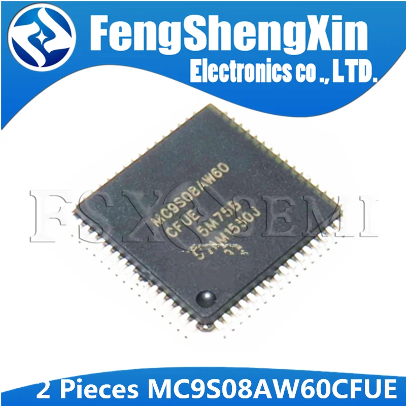 

2PCS MC9S08AW60CFUE QFP-64 QFP MC9S08AW60 QFP64 SMD Microcontrollers