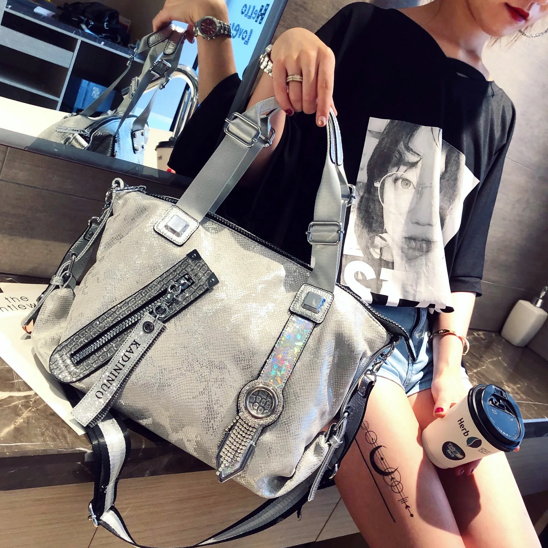 luxo strass bolsas femininas 2023 moda couro designer crossbody bolsas feminino alta capacidade bolsa ombro sac um principal marca de 01