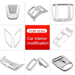 For volvo XC40 2019-2024 Car Styling Interior Accessories Central Console Decoration Frame Cover Trim ABS Silver Sticker