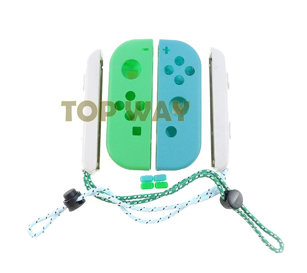 1 مجموعة الإسكان مع مجموعة كاملة زر لنينتندو سويتش الحيوان معبر طبعة خاصة الفرح كون شريط للرسغ SL SR أزرار