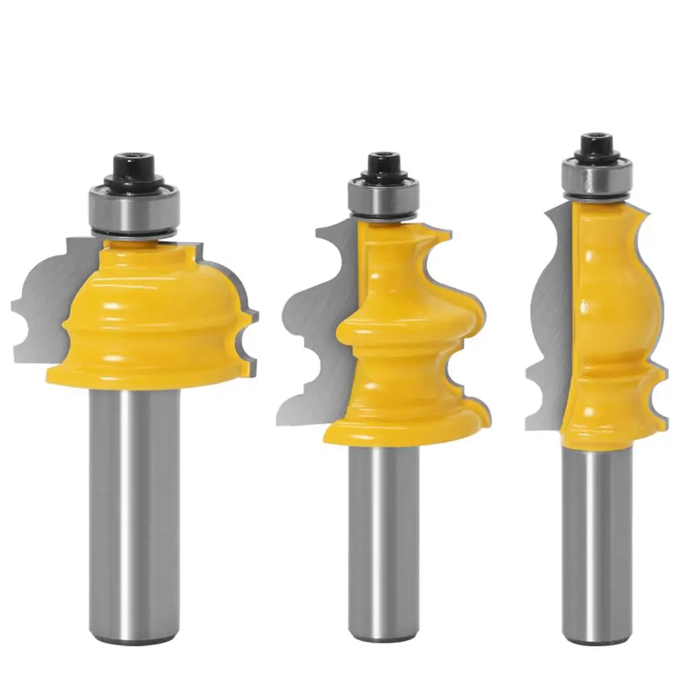 Imagem -05 - Architectural Moldagem Corrimão Router Bits Grupo Cnc Linha Cortadores Carpintaria Rosto Moinho Invólucro Base Shank