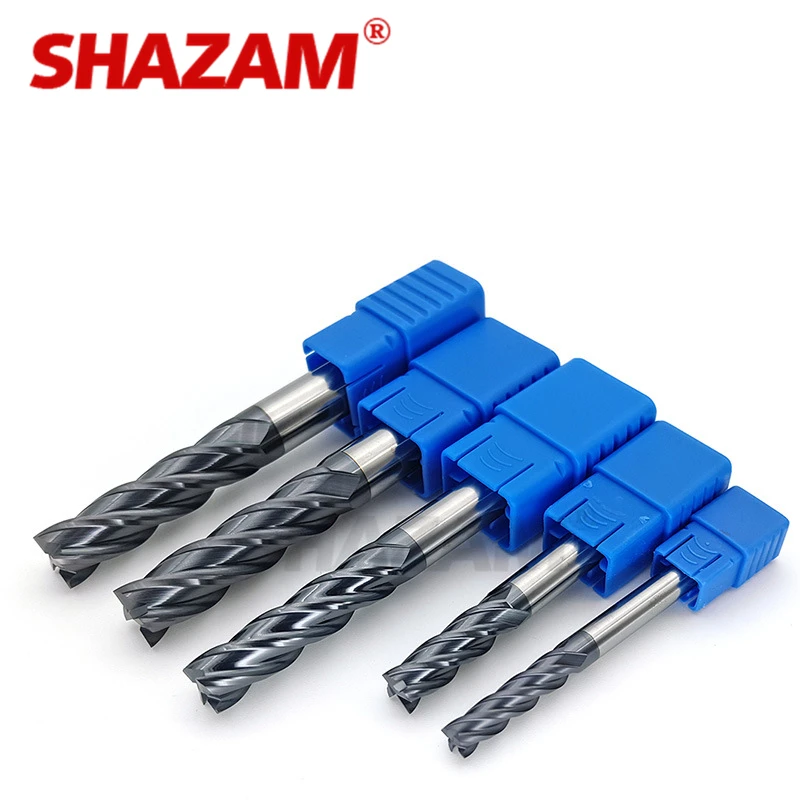 Milling Cutter Alloy Coating Tungsten Steel Tool 100L/150L Hrc50 Lengthening Face Mill Endmills Top CNC SHAZAM Milling Cutter