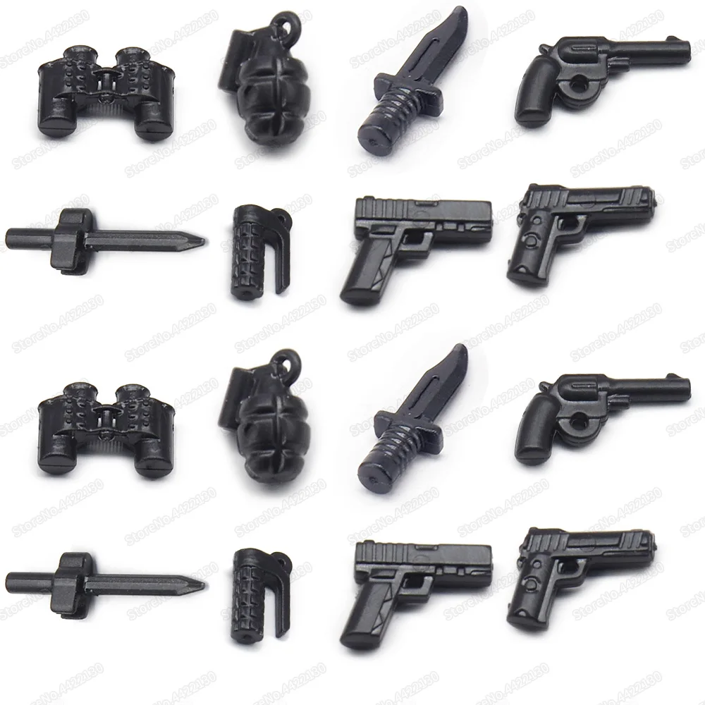 Armes blocs de construction militaire policiers spéciaux figurines Mini base armes à feu modèle Force Pubg Ww2 Moc enfant cadeau de noël jouet