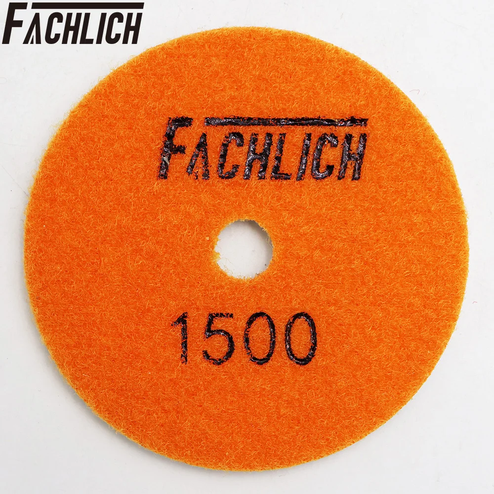 FACHLICH 8pcs/set Wet Diamond Polishing Pads Resin Bond Sanding Disc for Angle Grinder Grit1500 For Granite Marble Dia 100mm