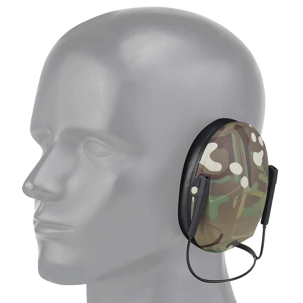 IPSC Shooter Headset Terpasang Belakang Earphone Anti Kebisingan Pelindung Telinga Headphone Pelindung Pendengaran Earmuff Pengurangan Suara