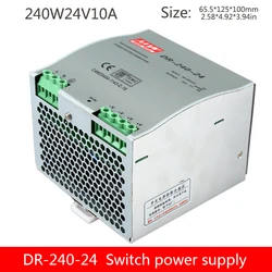 Switching power supply DR-240-24V10A Din Rail-mounted DC DRP10A power rail track transformer LED industrial power supply
