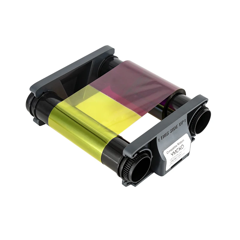 

New Printer Ribbon Black/ YMCKO Compatible For Evolis Badgy 100 Badgy 200 Card Printer PN: CBGR0500K CBGR0100C 500 prints