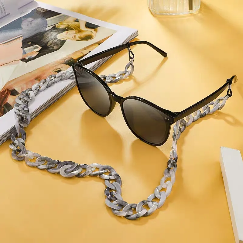 Fashion Acrylic Sunglasses Chains Detachable Lanyard Women Anti-slip Reading Glasses Chain Cord Holder Neck Strap Rope 60/120cm