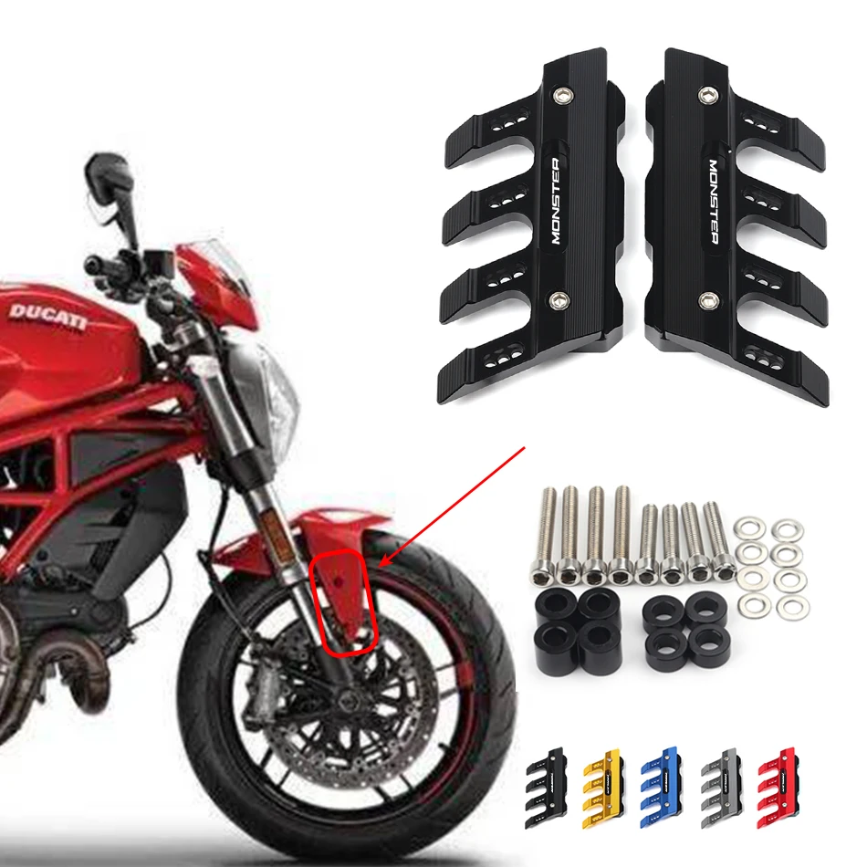 For DUCATI MONSTER M900 Motorcycle CNC Accessories Mudguard Side Protection Block Front Fender Anti-Fall Slider