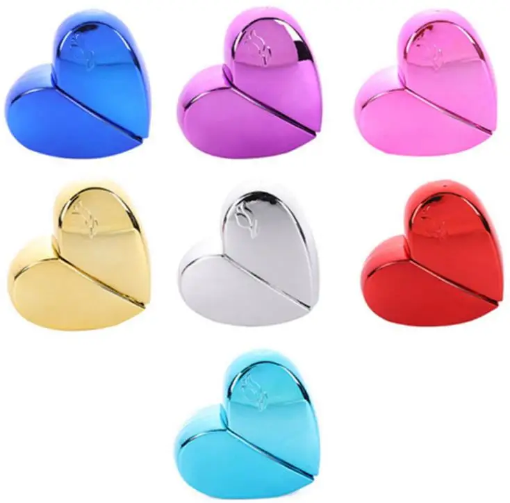 100pcs 25ML Perfume travel sprayer Heart Shape Perfume bottle aluminum refillable empty spray bottles perfume atomizer SN693