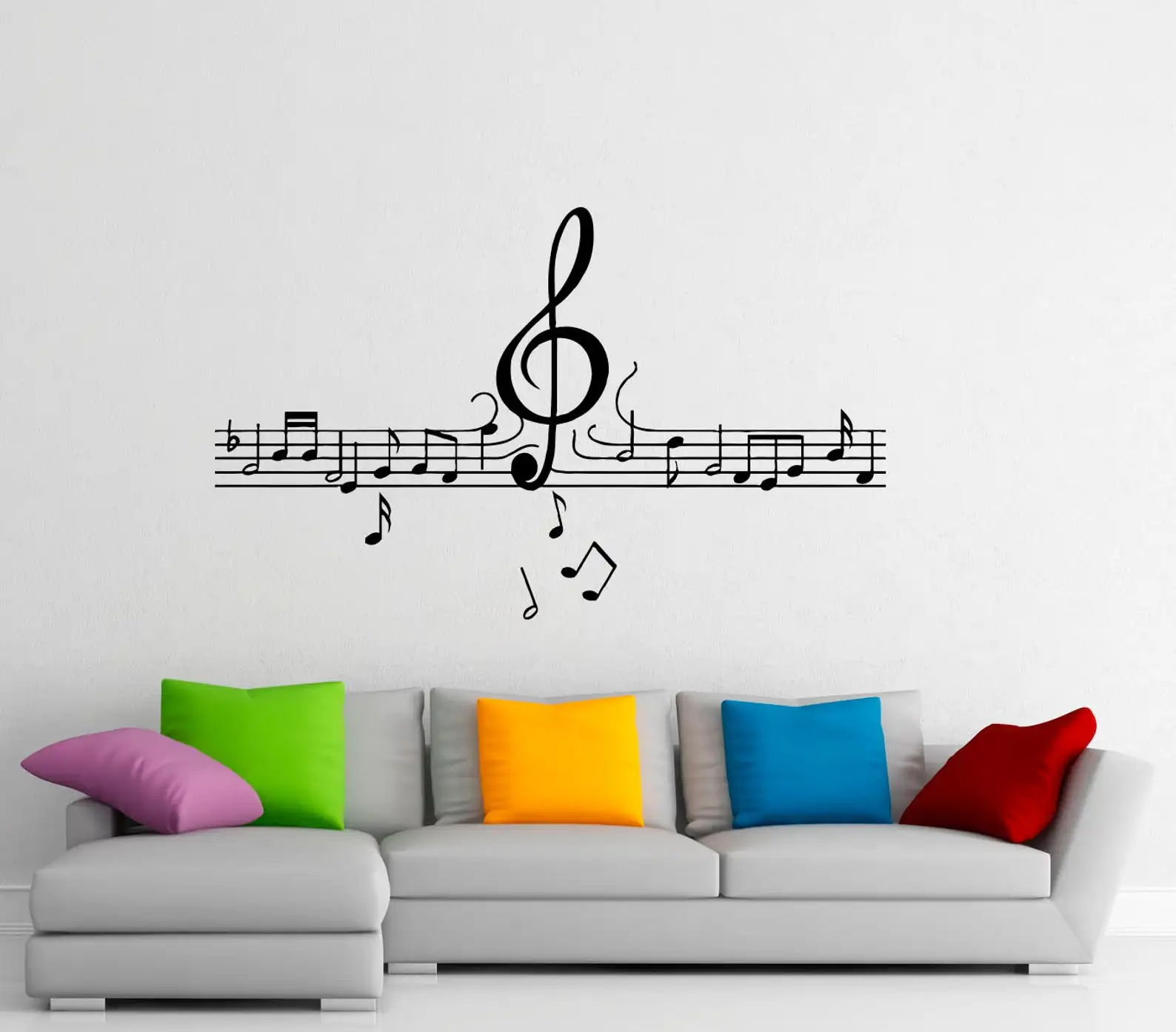 

Music wall decal vinyl detachable sticker music notes home interior art design music room wall stylish modern decoration YY28