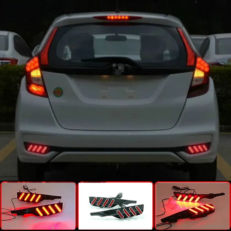 

For Honda Jazz Fit 2018 Multi-functions LED Rear Bumper Light Fog Lamp Brake Light Turn Signal Reverse Light