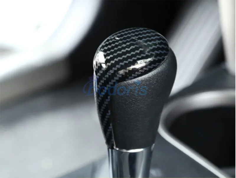 For Toyota RAV 4 RAV4 XA40 2014 2015 2016 2017 2018 Carbon Fiber Color Interior Moulding Shift Gear Knob Cover Trim Accessories