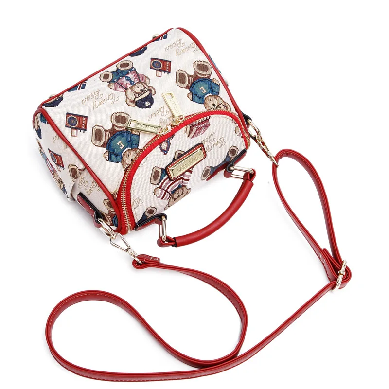 Cross-body bag female cartoon lovely woman shoulder bag personality joker fashion handbag adorable bear small square bag