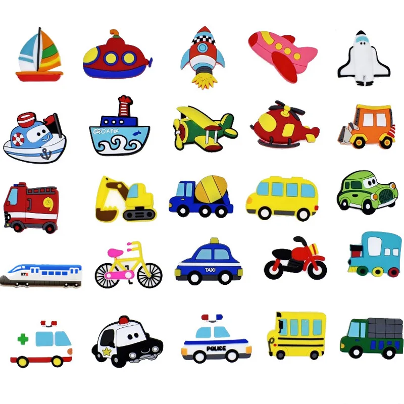 10Pcs/Lot Cartoon Fridge Magnets for Kids Children Toys Gift Car Vehicle Animals Fruit Magents for Refrigerator Kitchen Decor