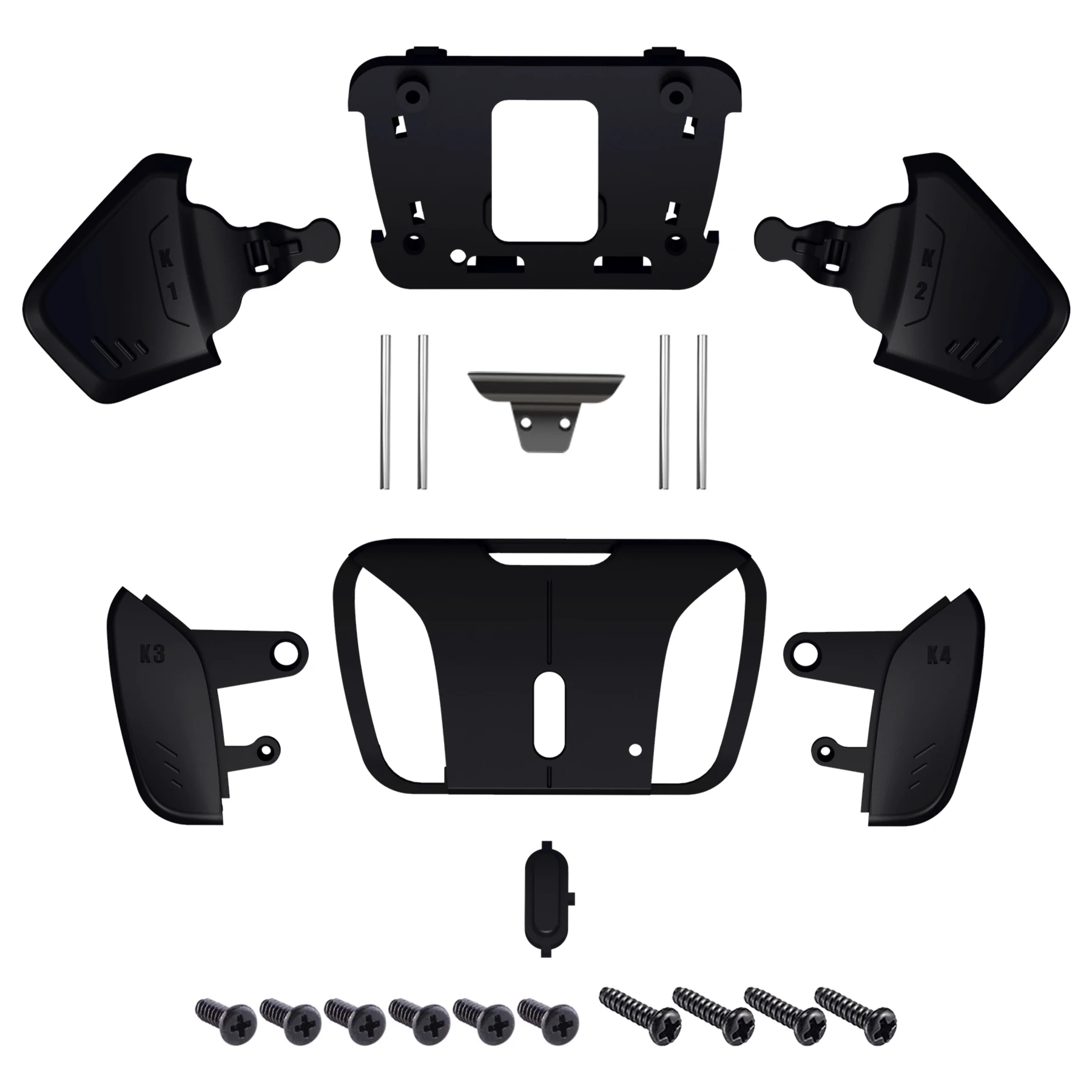 eXtremeRate Replacement Redesigned K1 K2 K3 K4 Back Buttons Housing Shell for ps5 Controller, RISE4 Remap Kit - 19 colors
