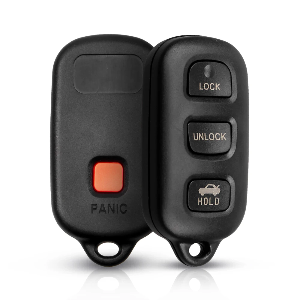 KEYYOU wymienna obudowa pilota bez kluczyka Fob 3 przyciski + panika dla Toyota Sequoia RAV4 Prius 4-Runner 4runner 2003-2008 Keyless Case — zdjęcie 2