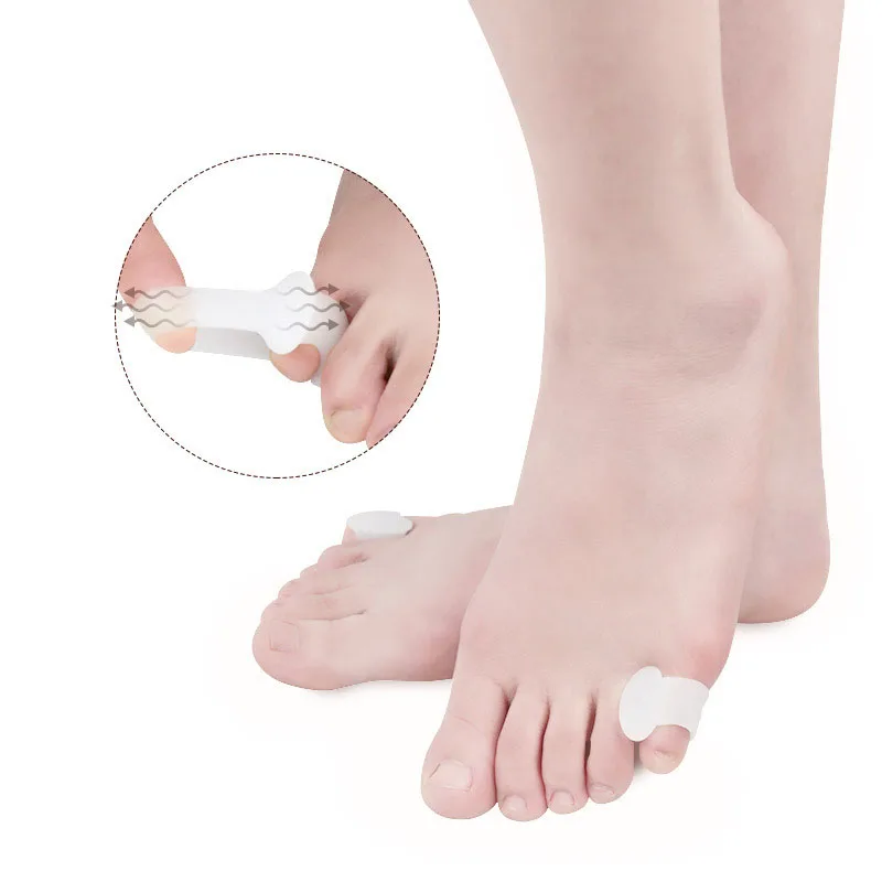 1 Pair Multi Color Ring Tail Finger Separator Hallux Valgus Overlapped Silicone Gel Foot Toe Separator Corrector Foot Care