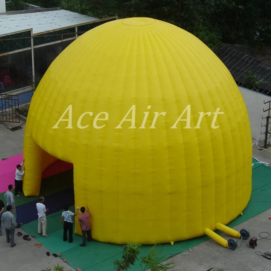 Inflatable Giant Yellow Dome Tent Special Designed Dome House Tent for Exhibition